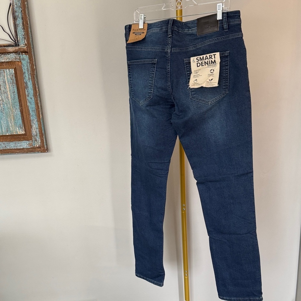 Tailor Vintage Men’s Slim Jeans in Dark Blue Wash NWT 34/32 - Picture 10 of 15